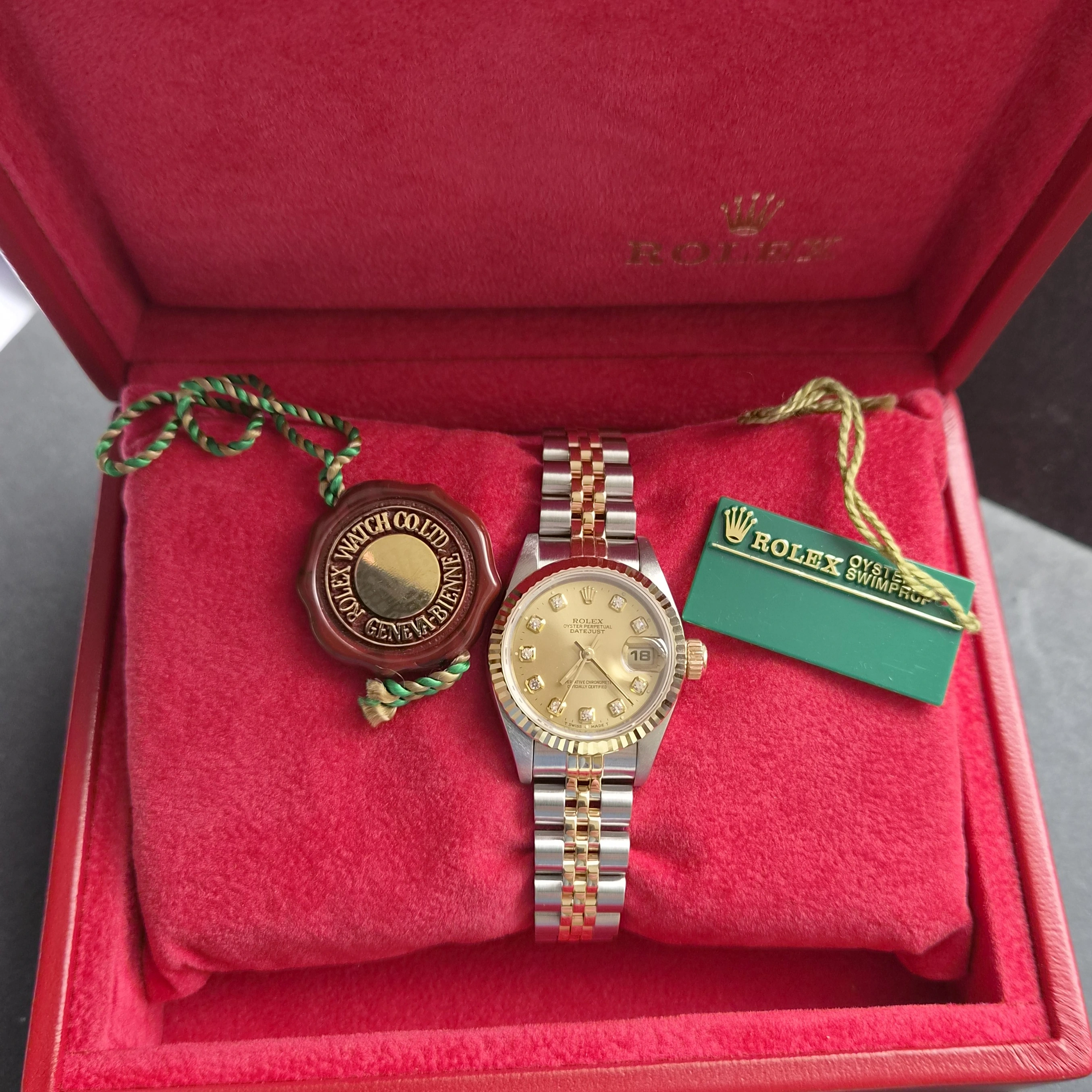 Vintage Champagne Diamond Dial  clasp