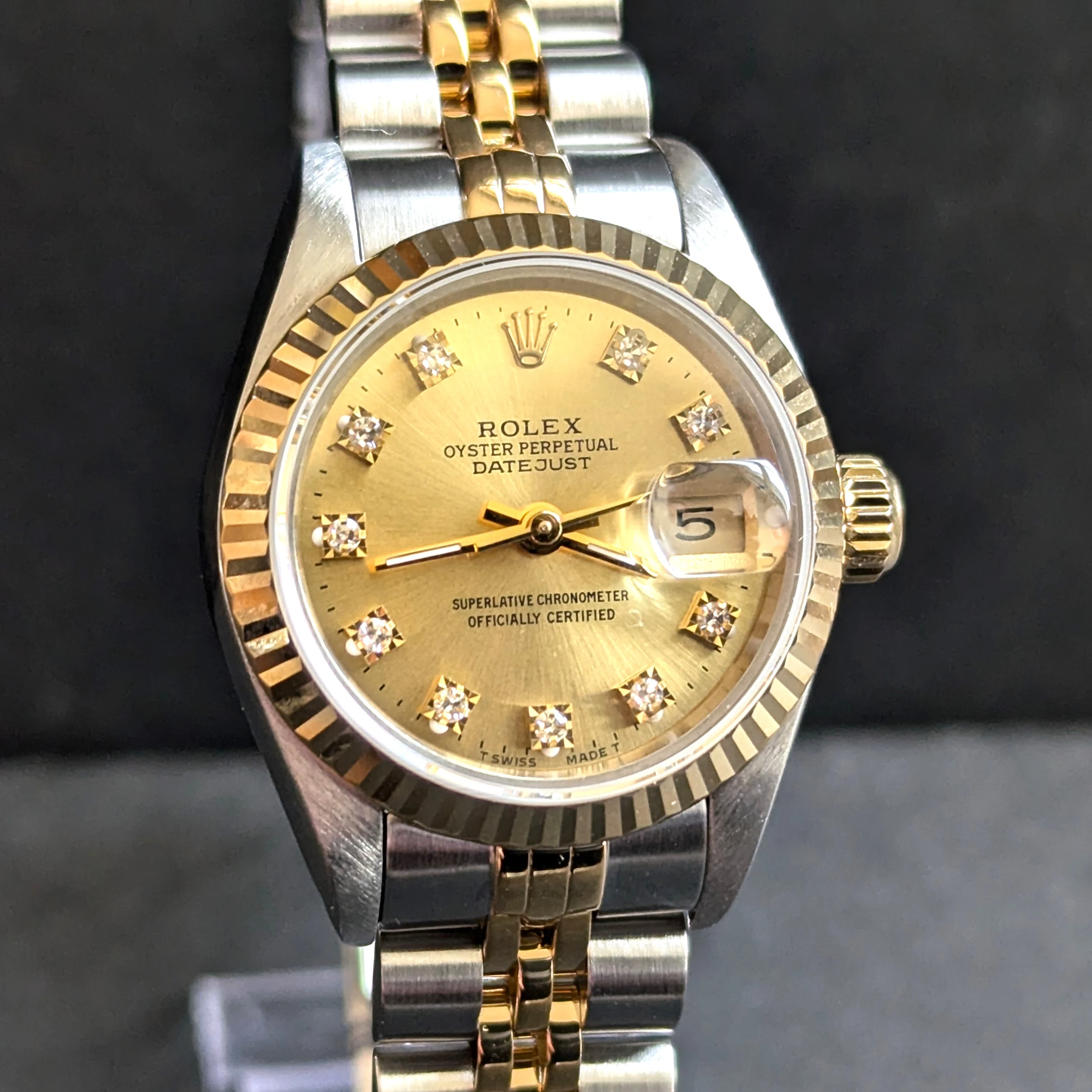 Vintage Diamond 26mm Rolex DateJust dial