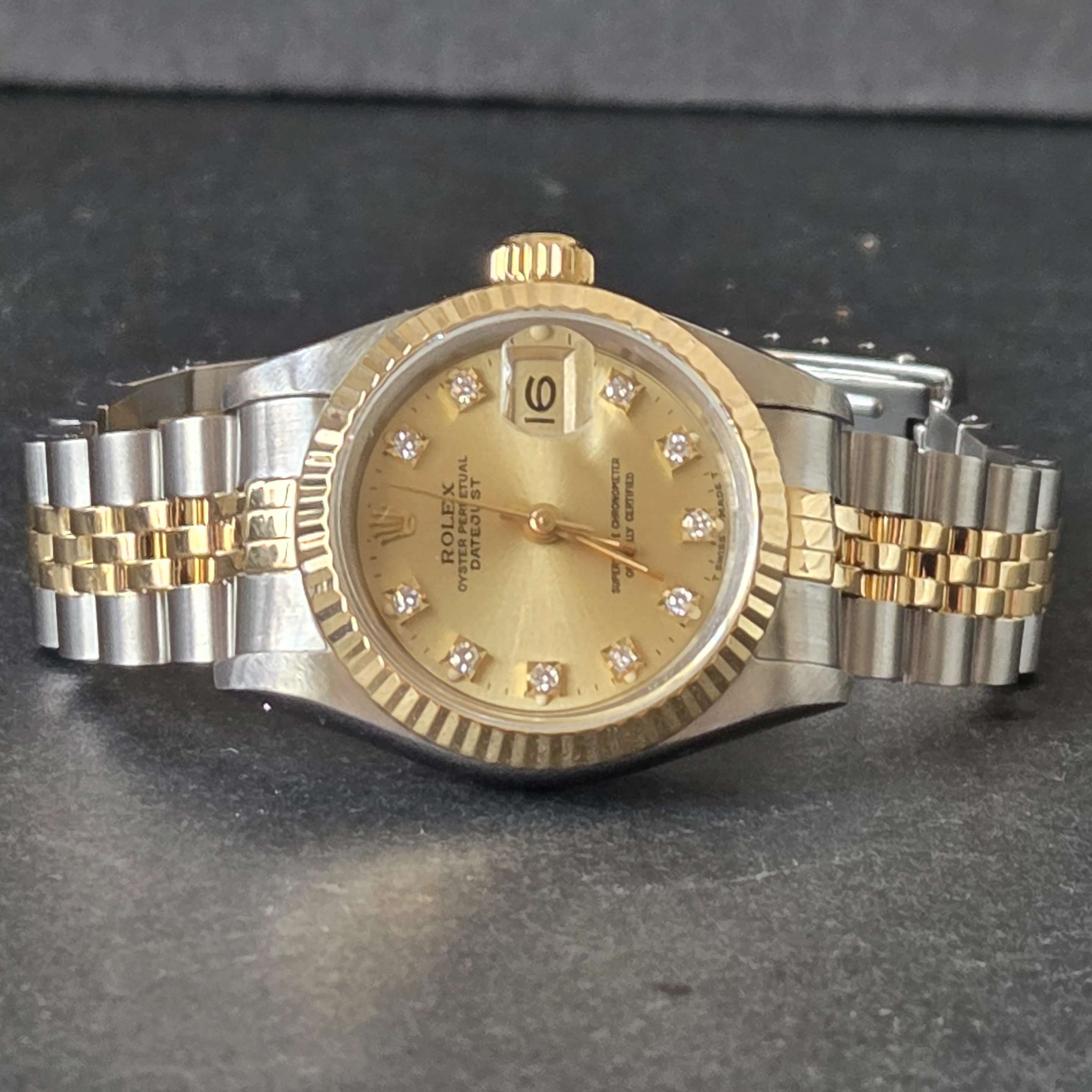 Vintage Rolex DateJust 26mm with Diamonds side