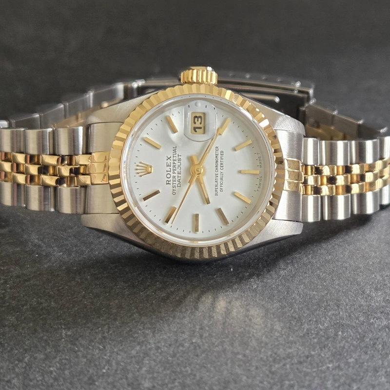 White Dial Vintage Rolex 26mm bracelet