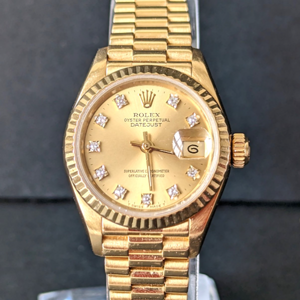 Diamond dial gold DateJust side