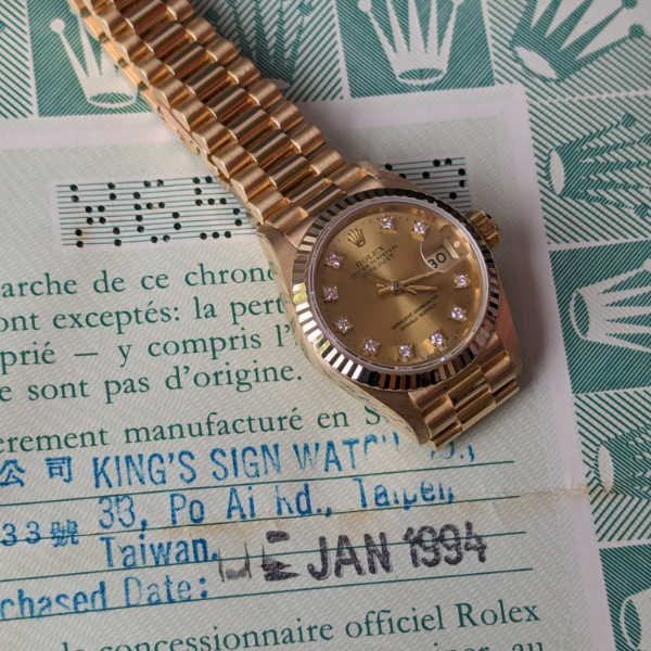 Gold Diamond Dial 26mm bracelet