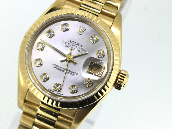 Gold Lady-DateJust president  dial