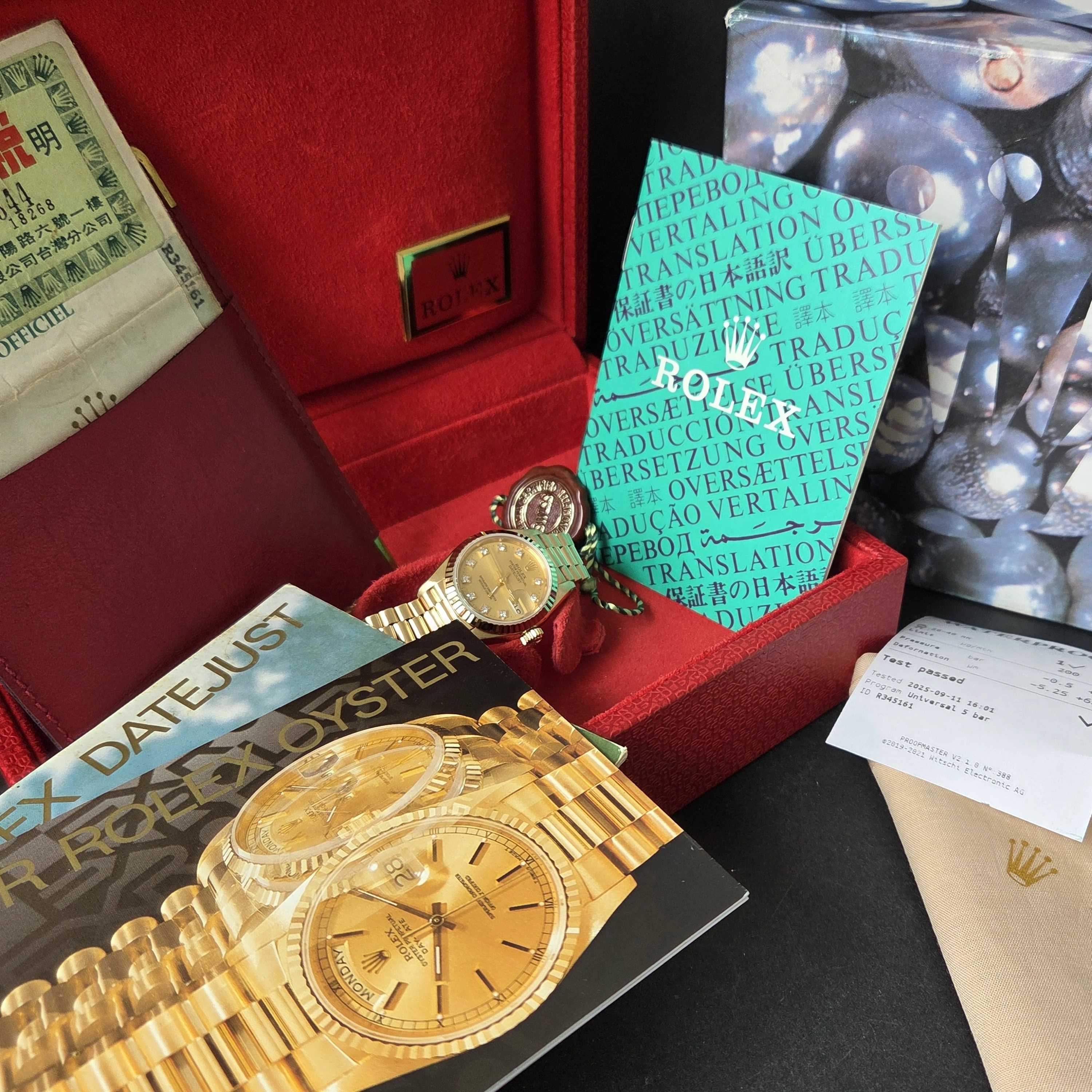 Vintage Gold Ladys Rolex dial