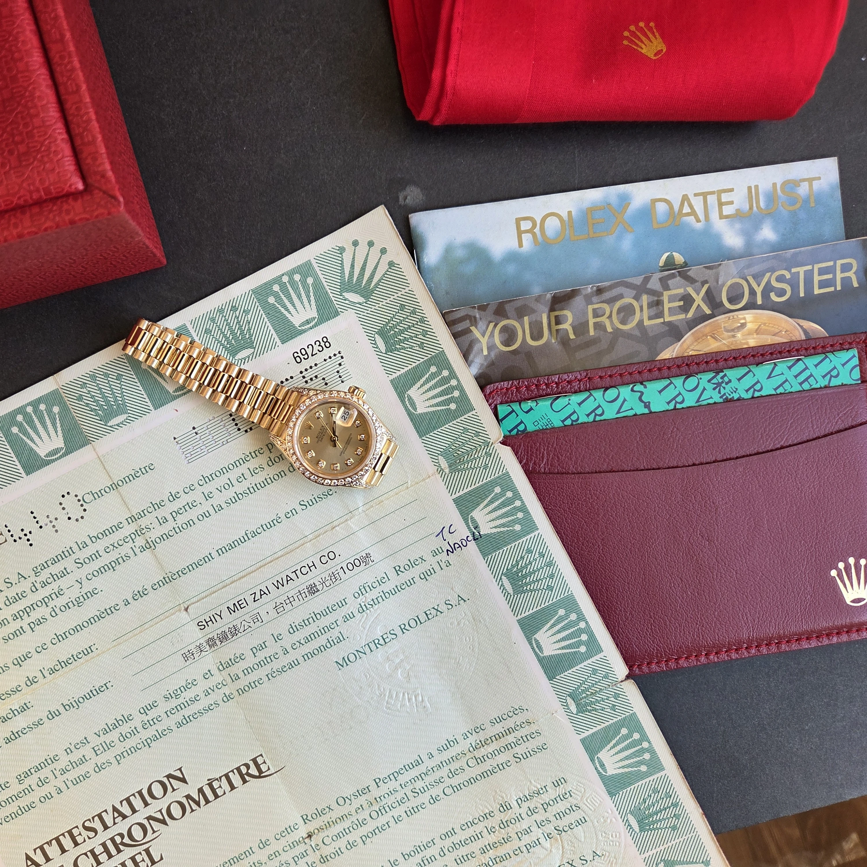 18ct Gold Rolex DateJust with Diamonds bracelet