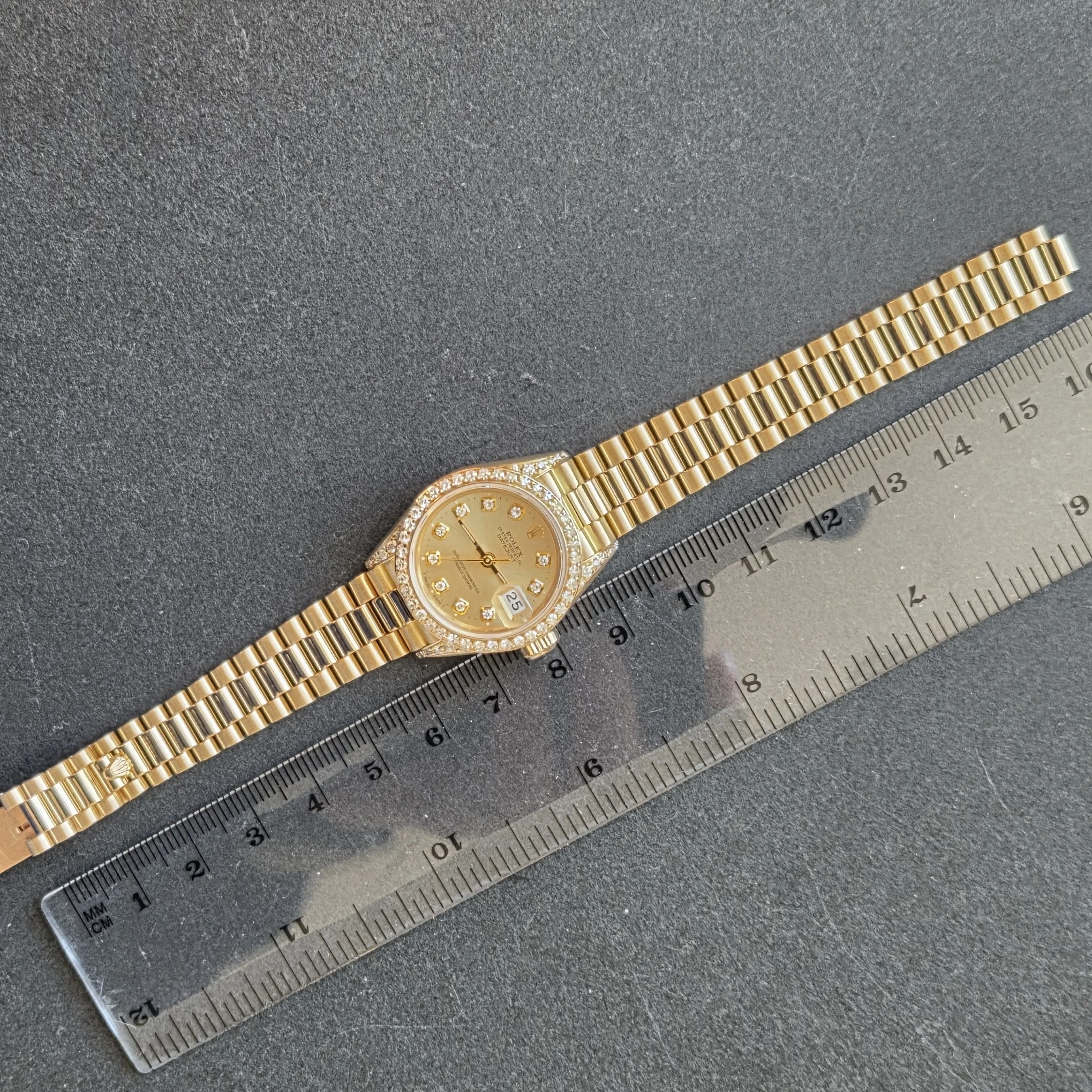 18ct Gold Rolex DateJust with Diamonds