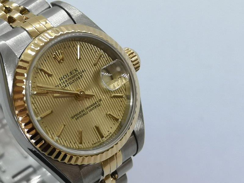 Classic Rolex Champagne, Gold combination on a Jubilee dial