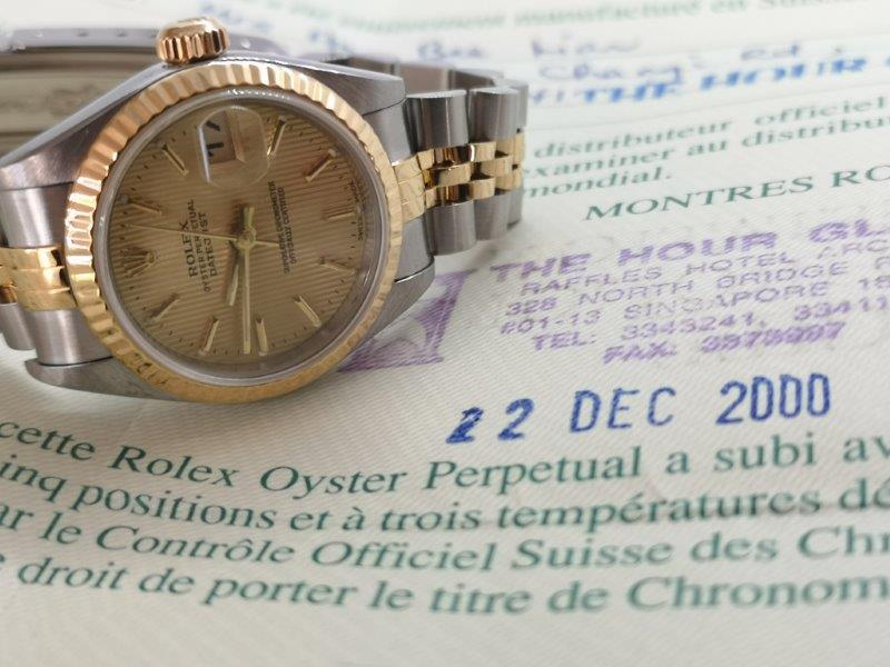 Classic Rolex Champagne, Gold combination on a Jubilee side