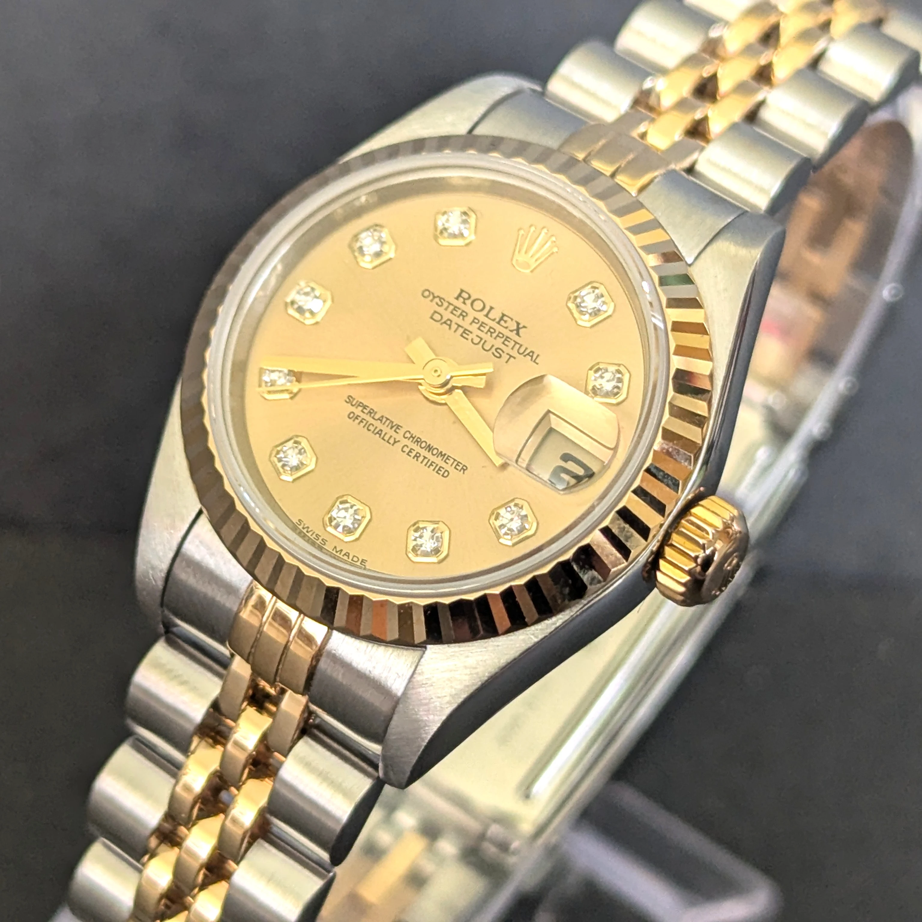 Classic Lady Rolex with Diamonds side