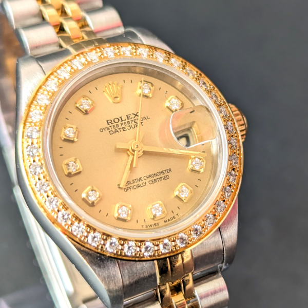 Diamond Bezel and Dial DateJust front