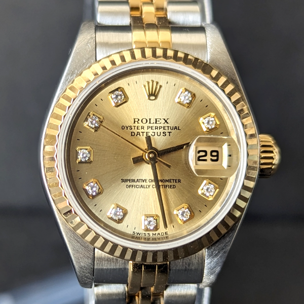 Preowned Diamond Dial Lady DateJust dial