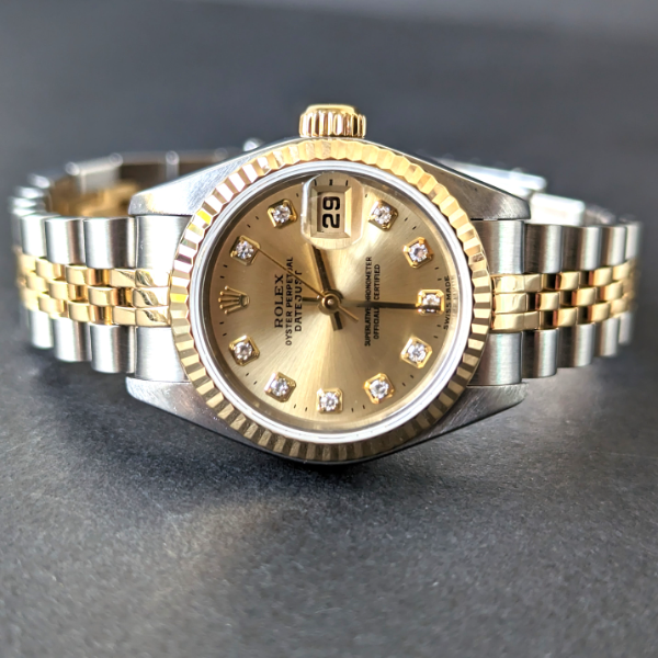 Preowned Diamond Dial Lady DateJust side