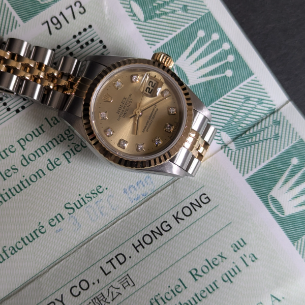 Preowned Diamond Dial Lady DateJust side