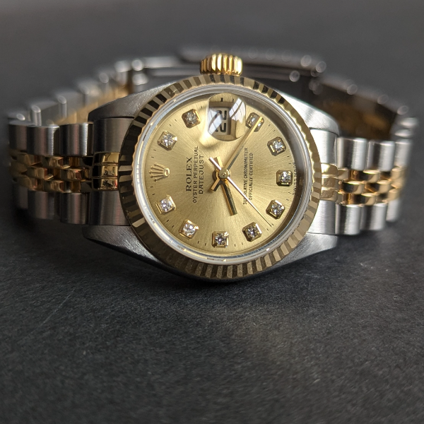 Preowned Diamond Dial Lady DateJust crown