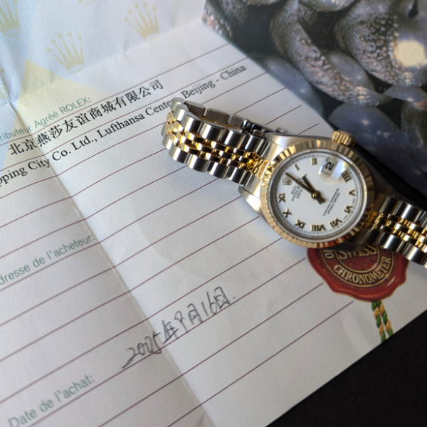 White Roman Numeral Datejust bracelet