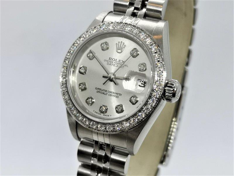Classic Ladies Rolex with diamonds bracelet