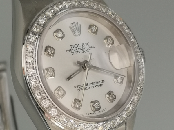 Ladies Rolex With Diamonds  front
