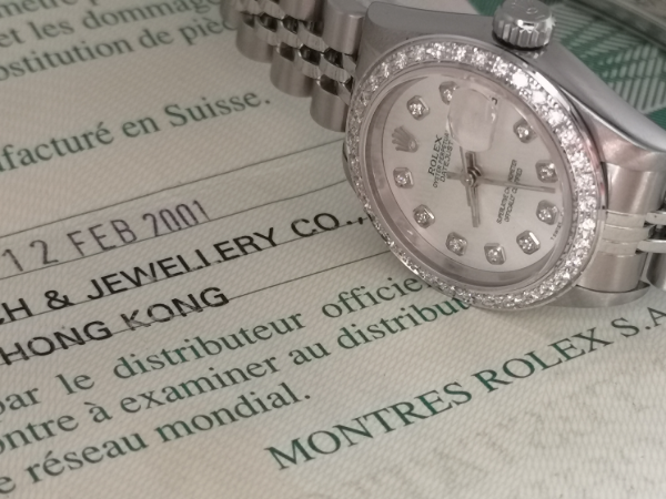 Ladies Rolex With Diamonds  clasp