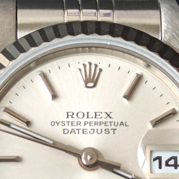 Rolex Silver Dial ladies Datejust dial